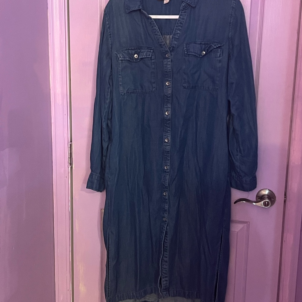 Knox Rose Dark Blue Denim Shirt Dress